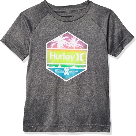 Hurley Other - 🆕 Hurley Boys' Rash Guard, Black/Hex, M